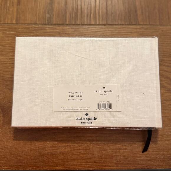 Kate Spade Guest Book Linen Cover Well Wishes - Picture 3 of 7